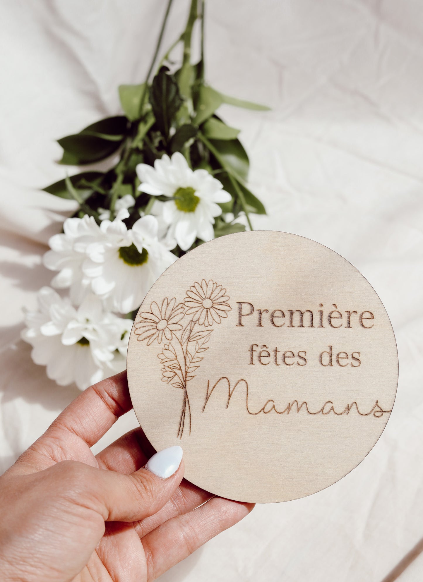 pastille de bois première fête des mères