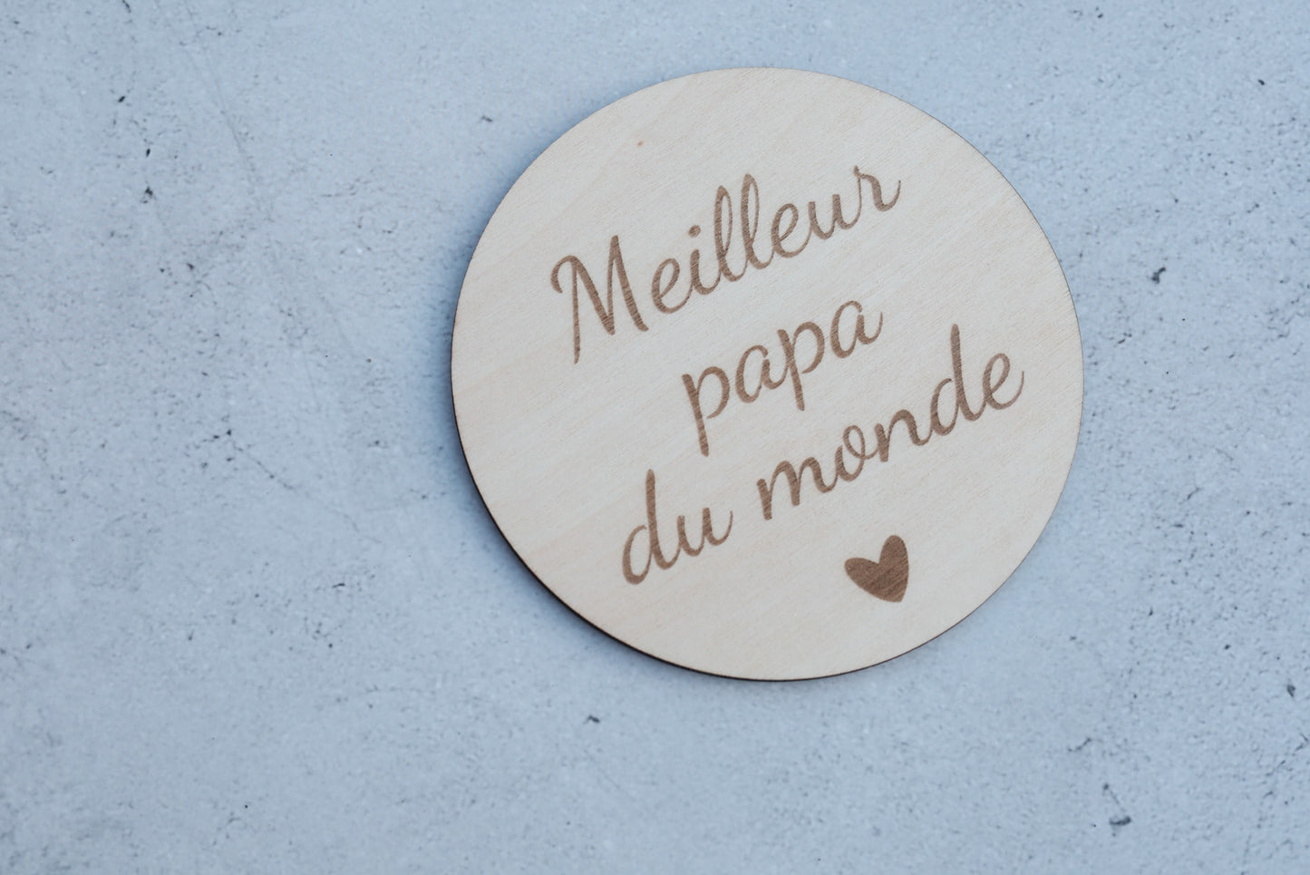 Meilleur papa du monde Pastille de bois collection fête des pères