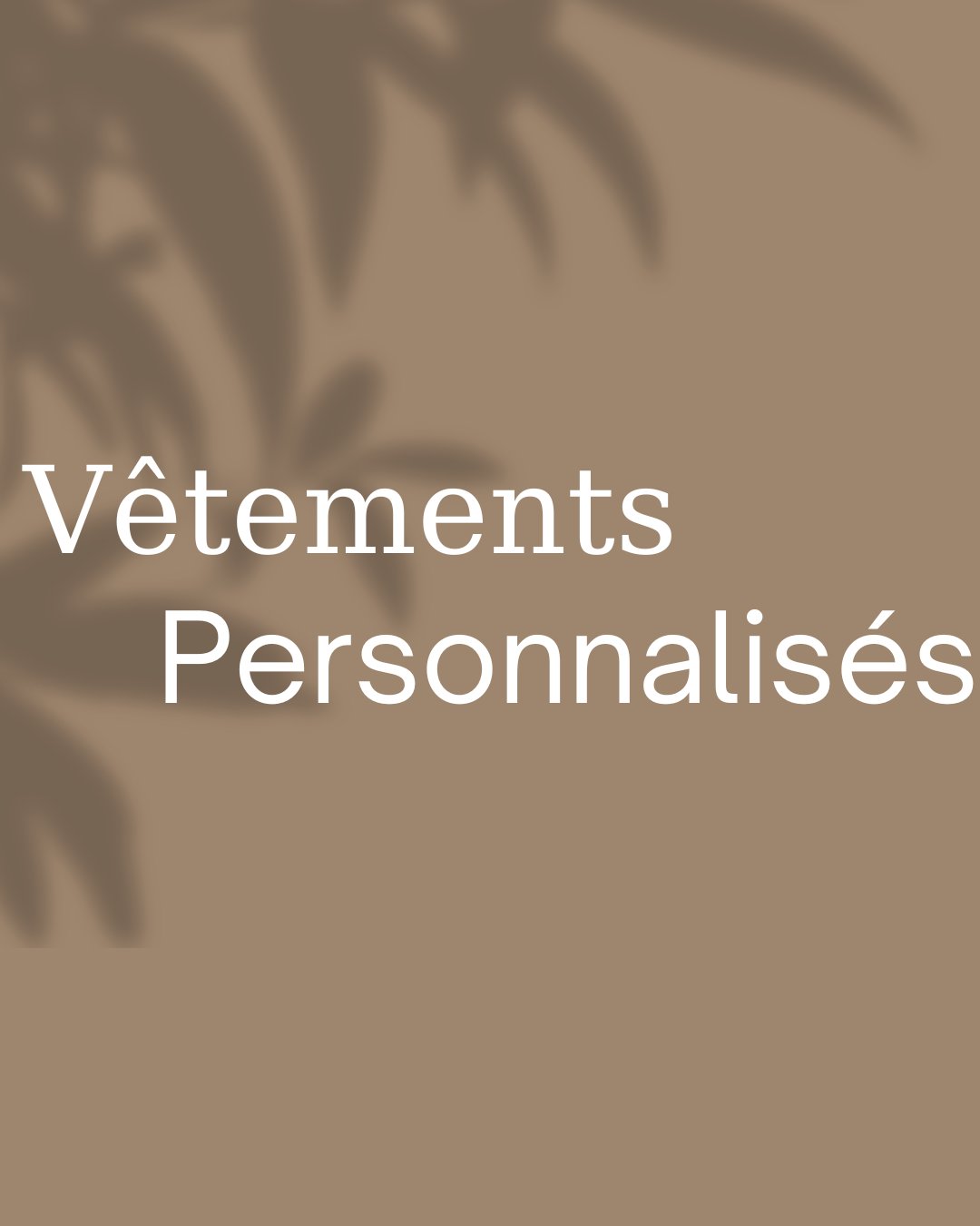 Vêtements personnalisés