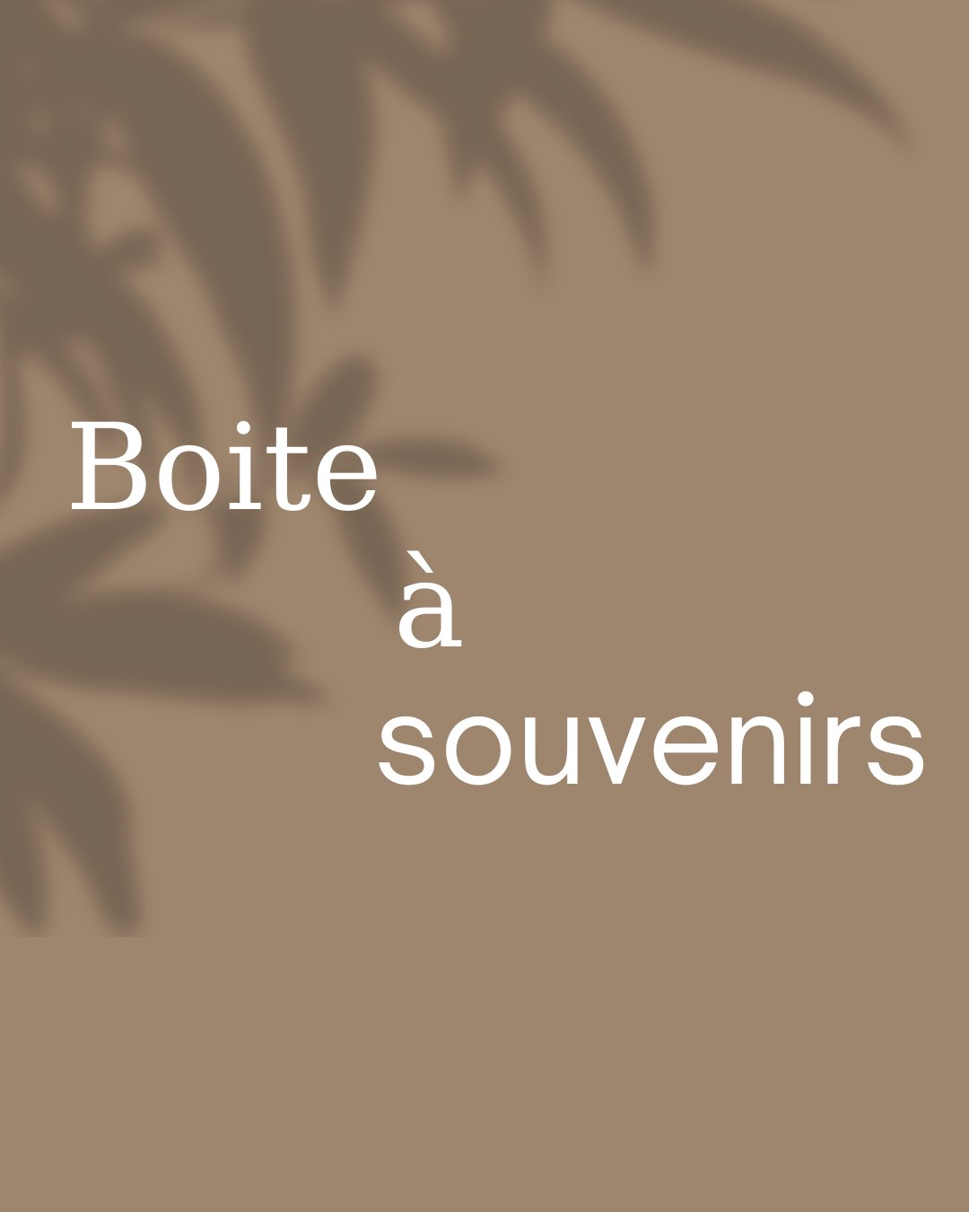 Boites à souvenirs