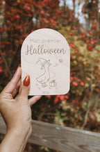 Pastille en bois - Mon premier Halloween