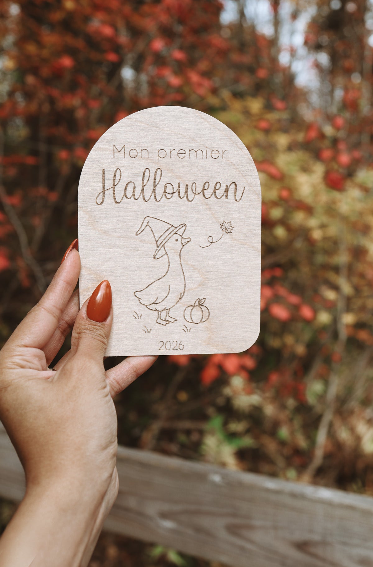 Pastille en bois - Mon premier Halloween