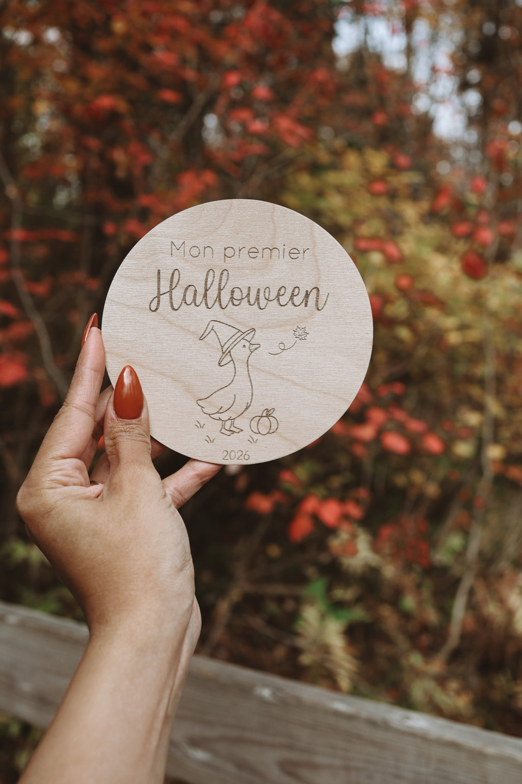 Pastille en bois - Mon premier Halloween
