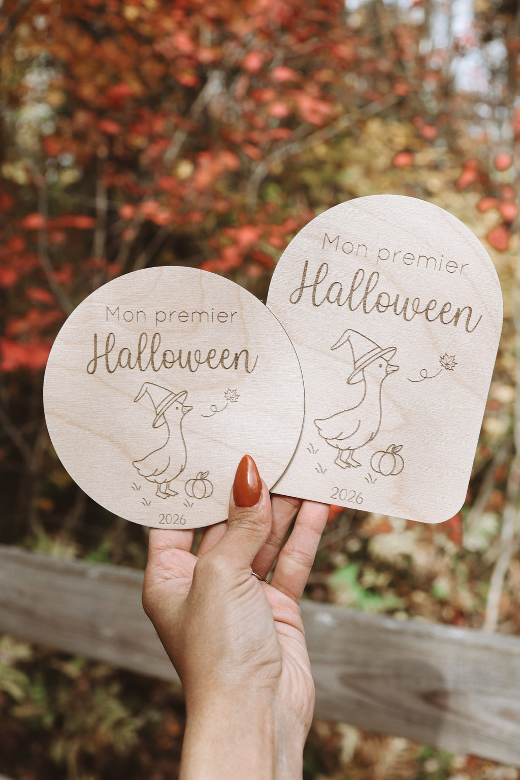 Pastille en bois - Mon premier Halloween