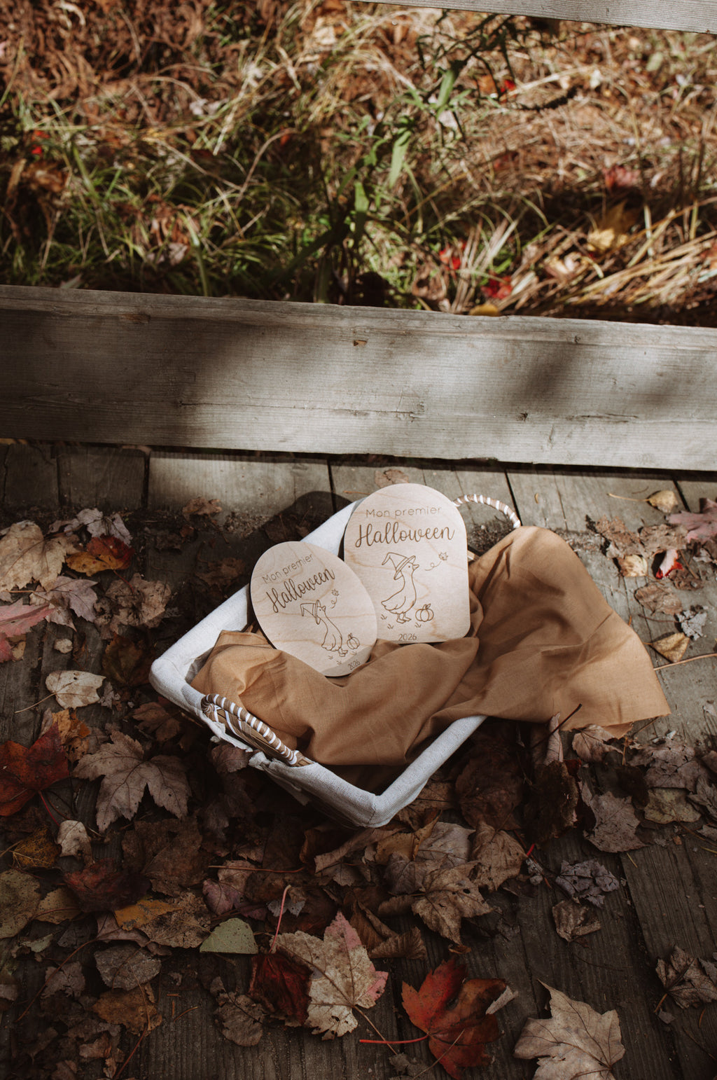 Pastille en bois - Mon premier Halloween