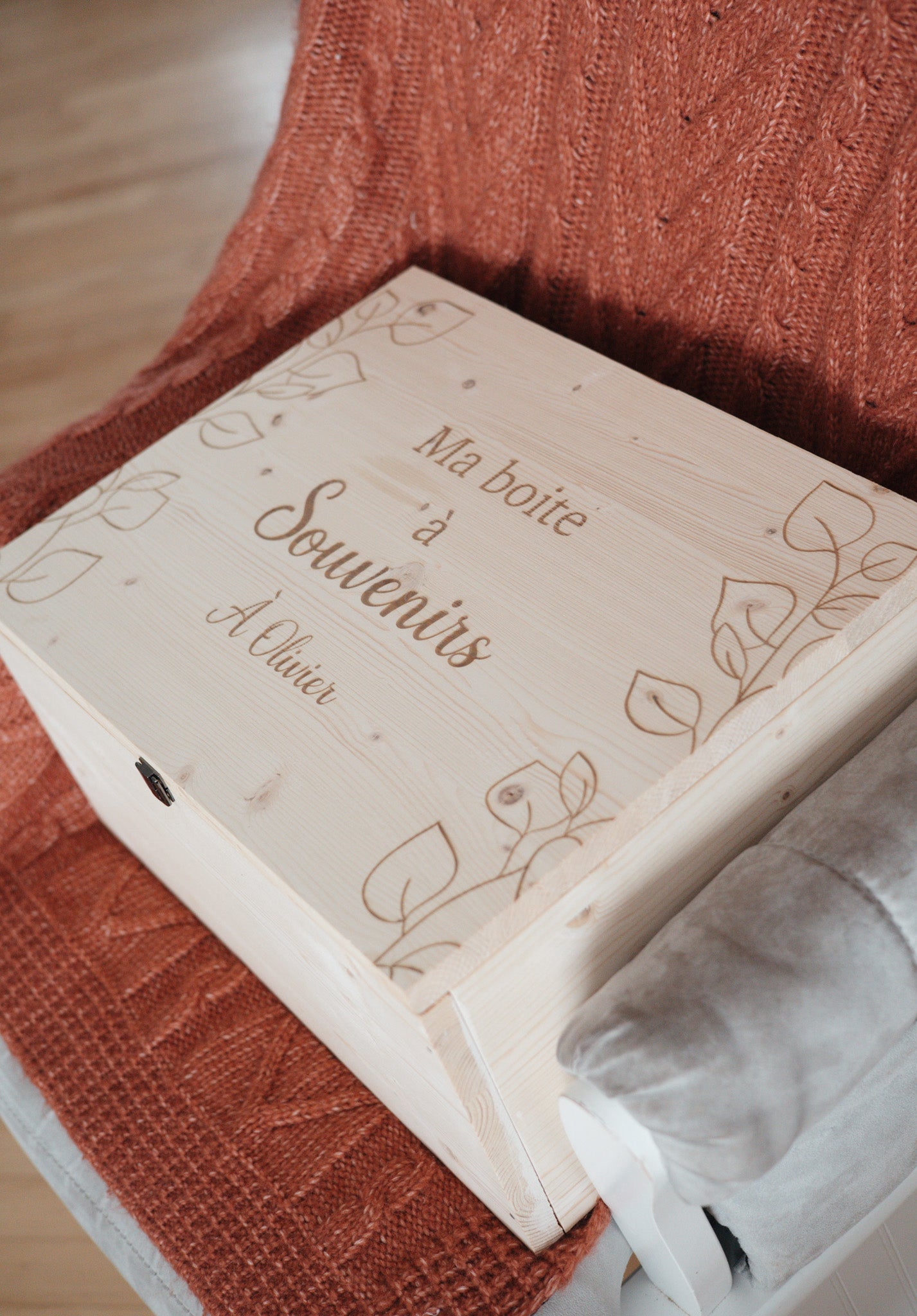 Boite à souvenirs personnalisé en bois