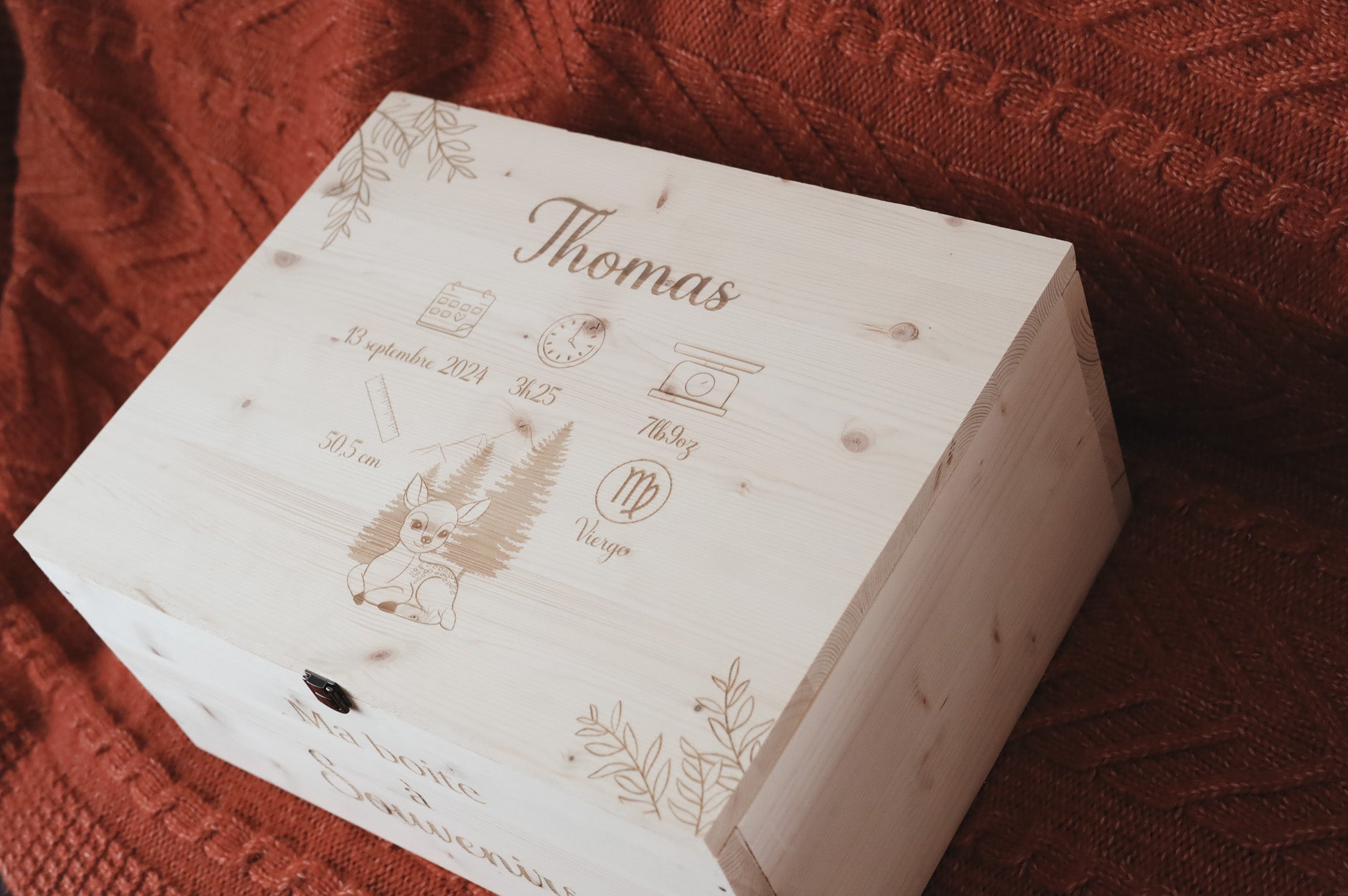 Boite à souvenirs personnalisé en bois