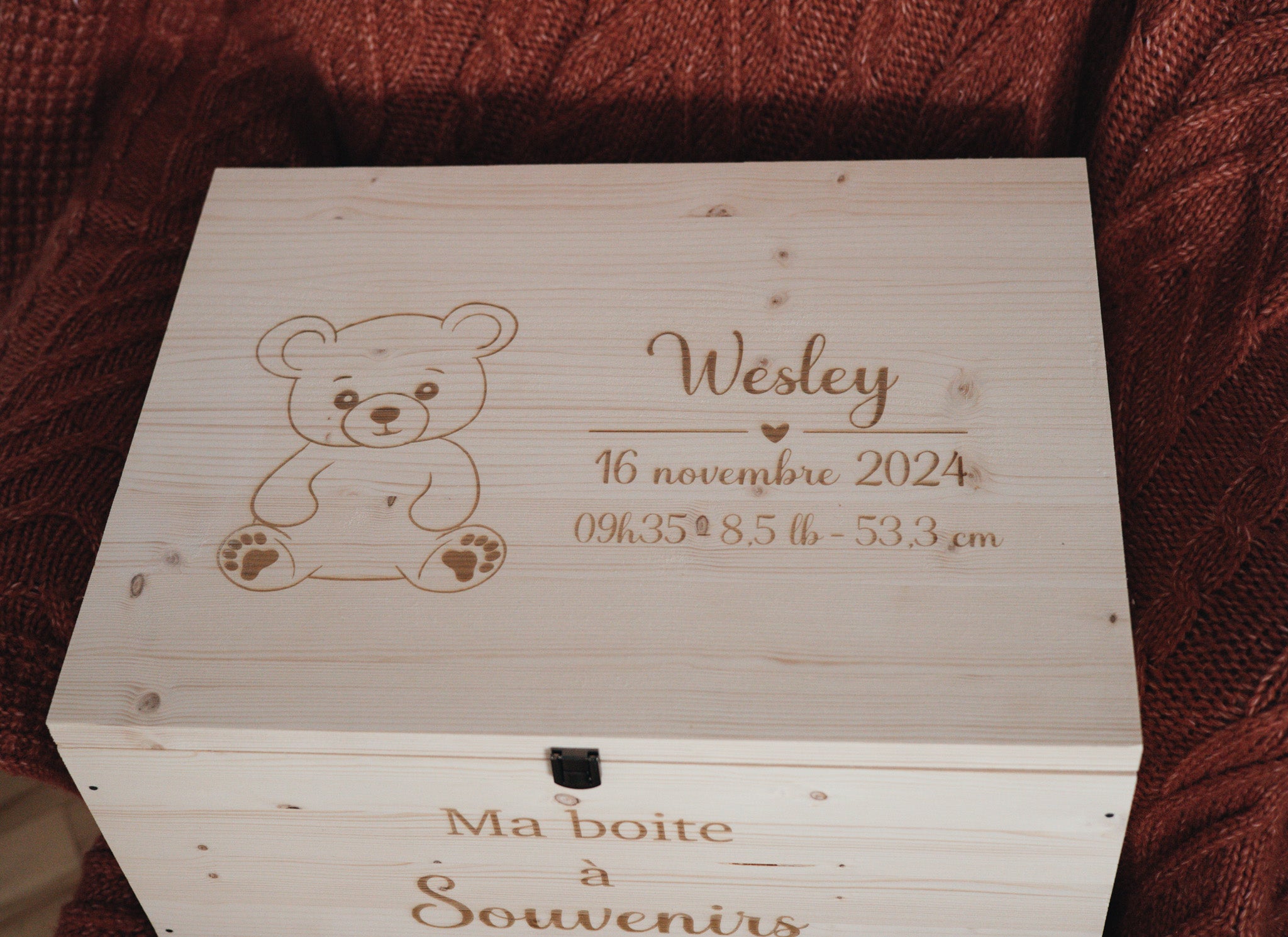 Boite à souvenirs personnalisé en bois