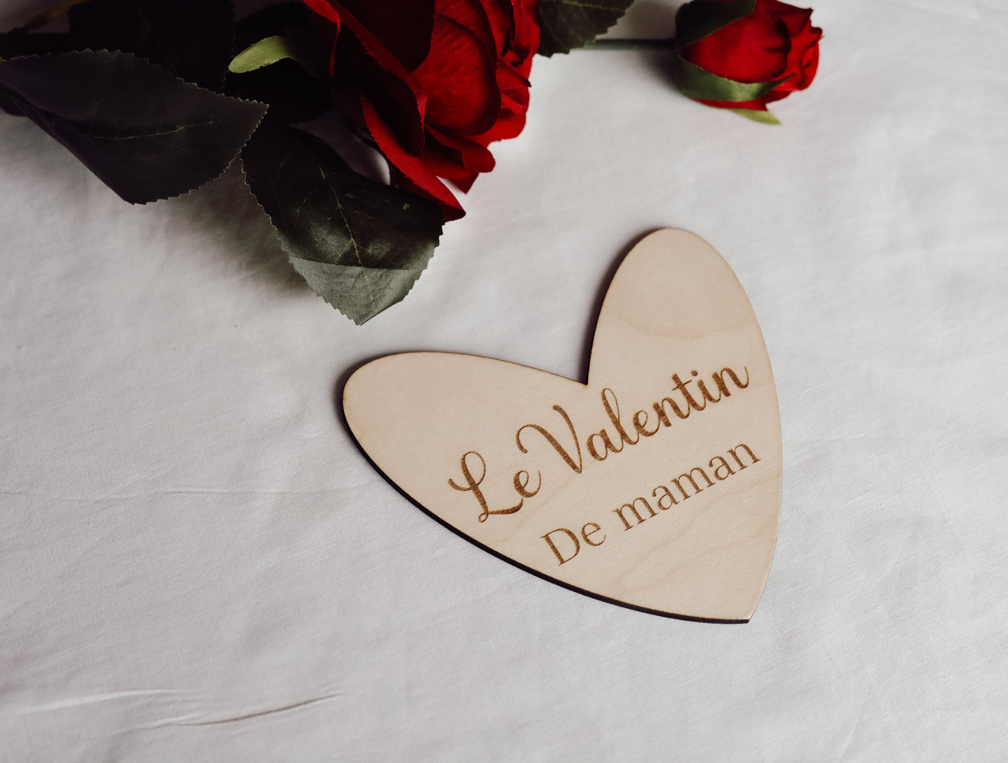 Pastille de bois de Saint-Valentin