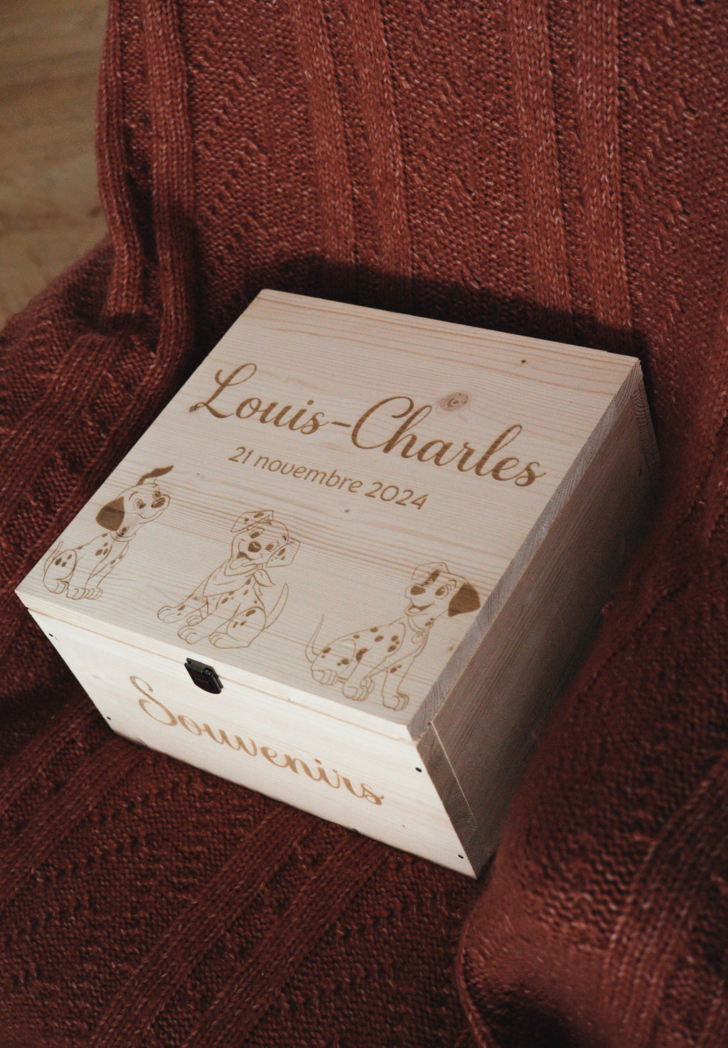 Boite à souvenirs personnalisé en bois