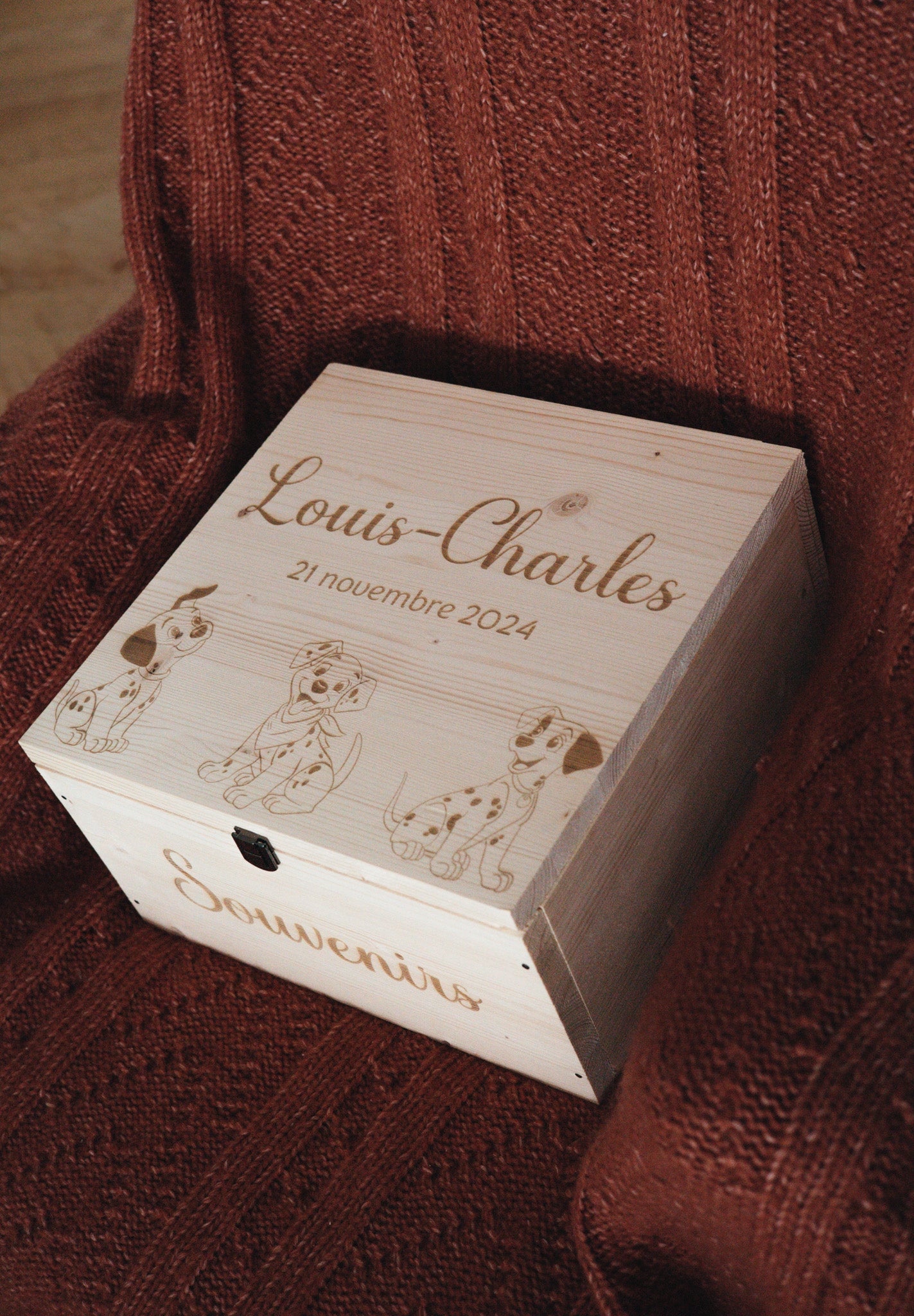 Boite à souvenirs personnalisé en bois