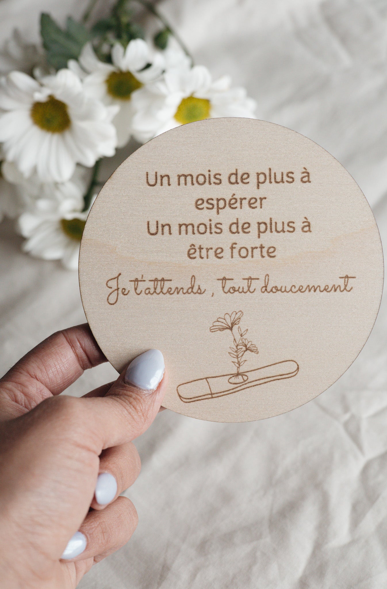 Pastille de bois , semaine sensibilisation infertilité