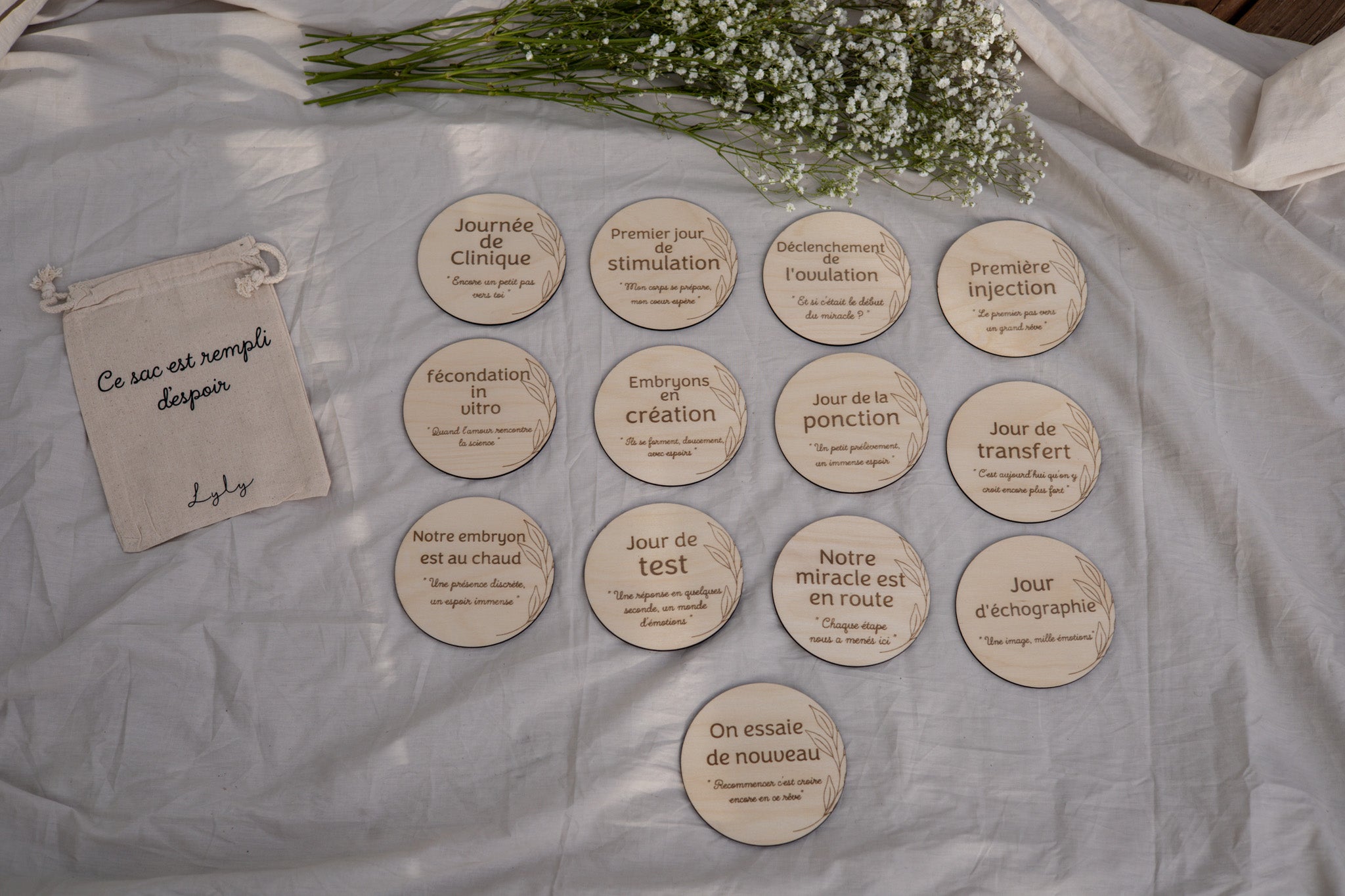 Pastille de bois d'étape de fertilité