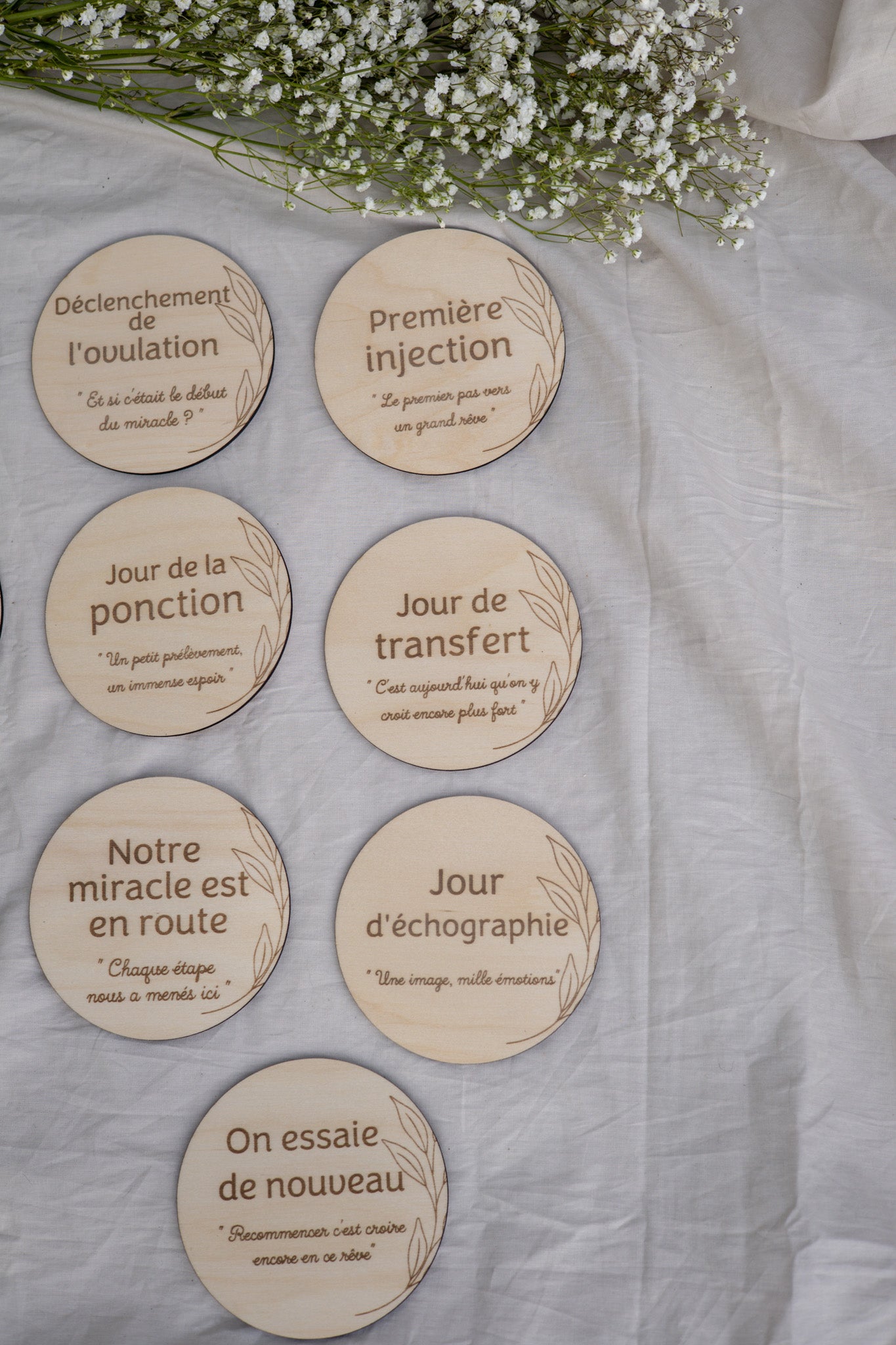 Pastille de bois d'étape de fertilité