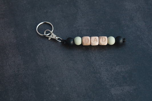 porte clée perle silicone collection fête de pères