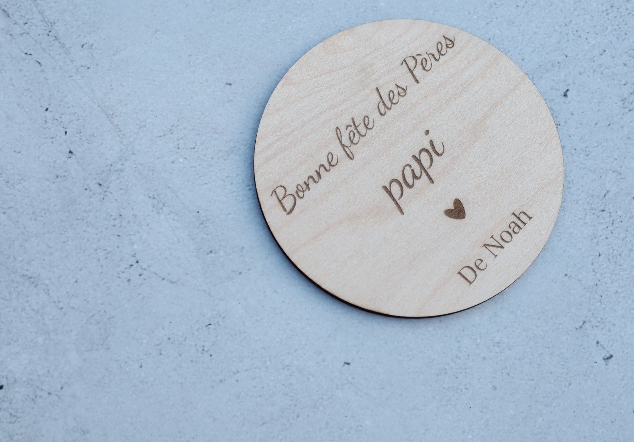 Pastille de bois Bonne fête des pères