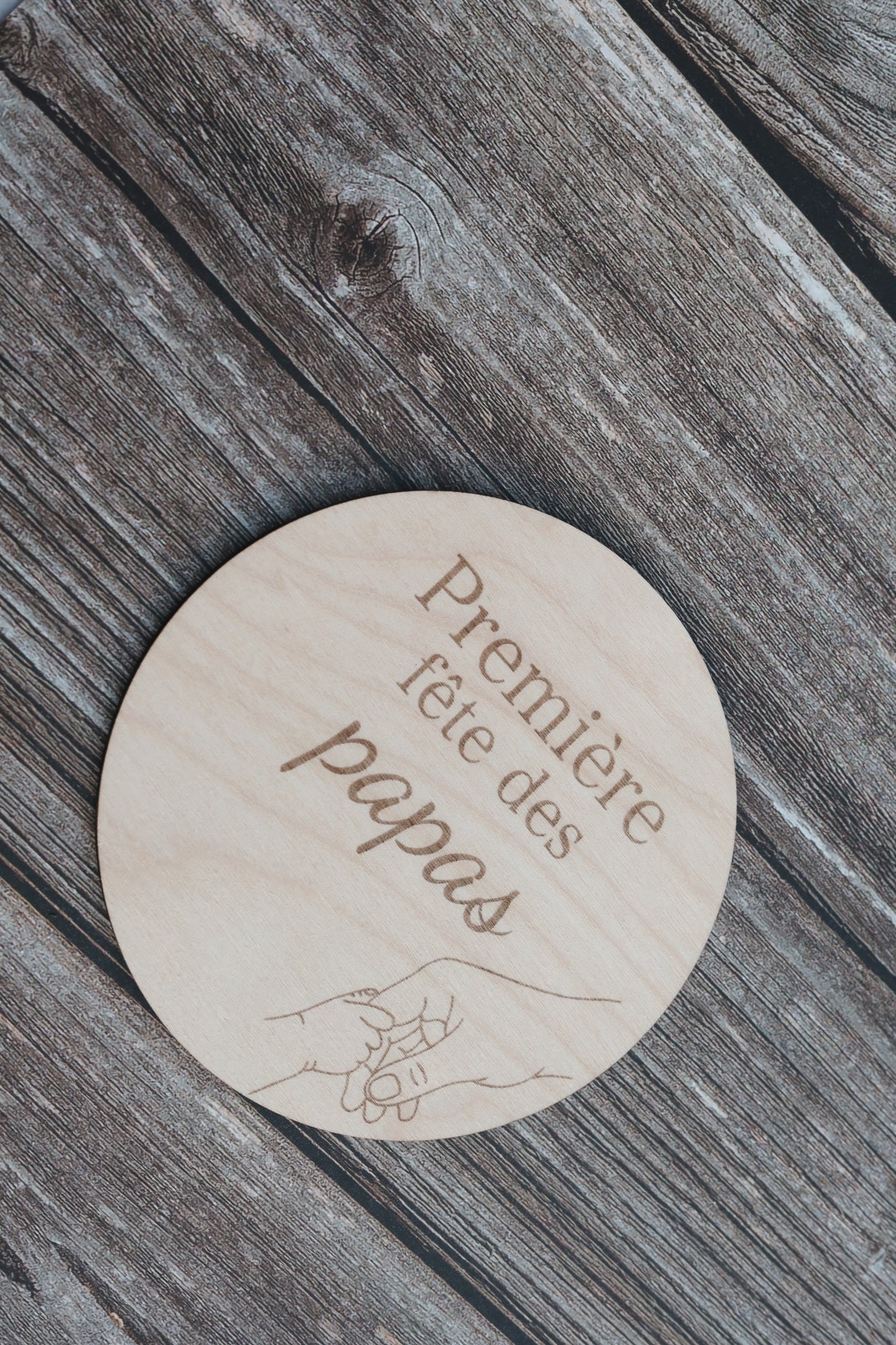 Pastille de bois Premières fête des pères