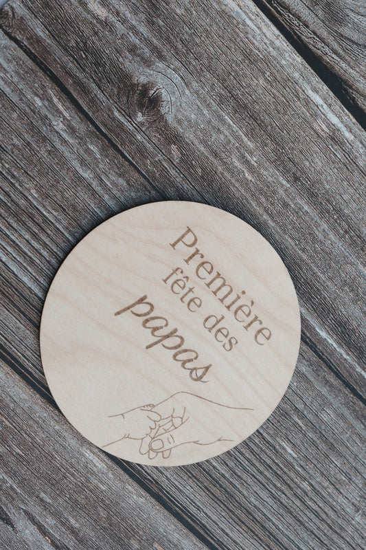 Pastille de bois Premières fête des pères