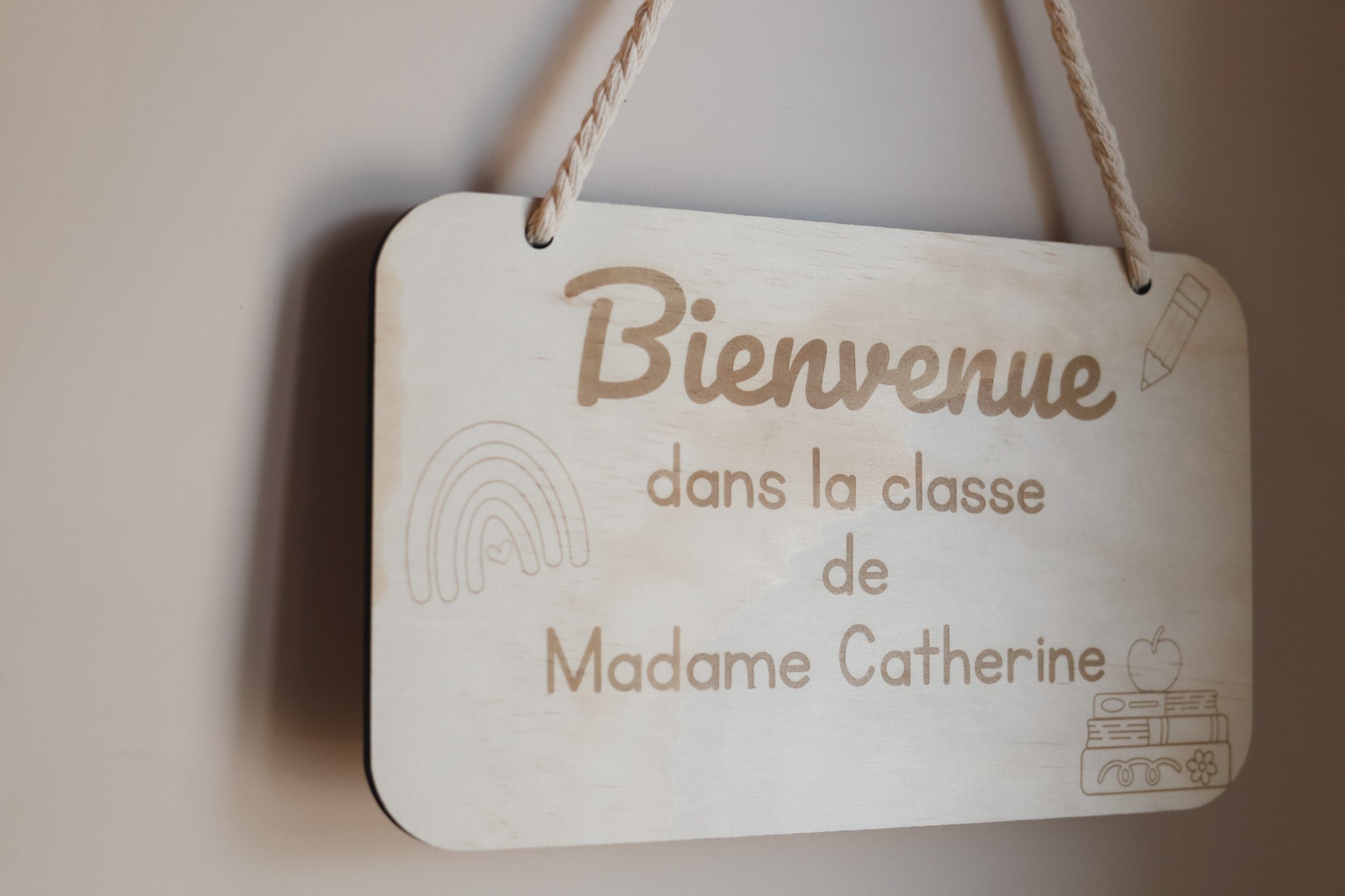 plaque décorative pour classe pour enseignante , personnalisé