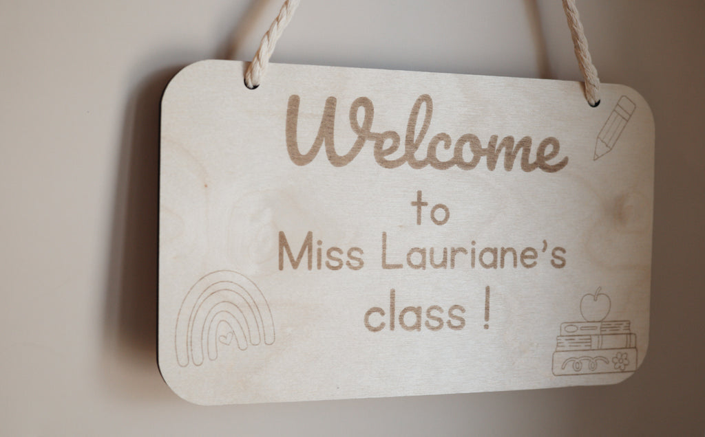 plaque décorative pour classe pour enseignante , personnalisé