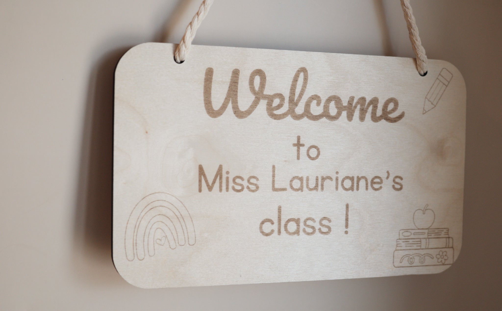 plaque décorative pour classe pour enseignante , personnalisé