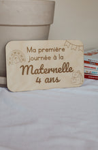 Ma première journée à la maternelle , pastille de bois , souvenirs personnalisé