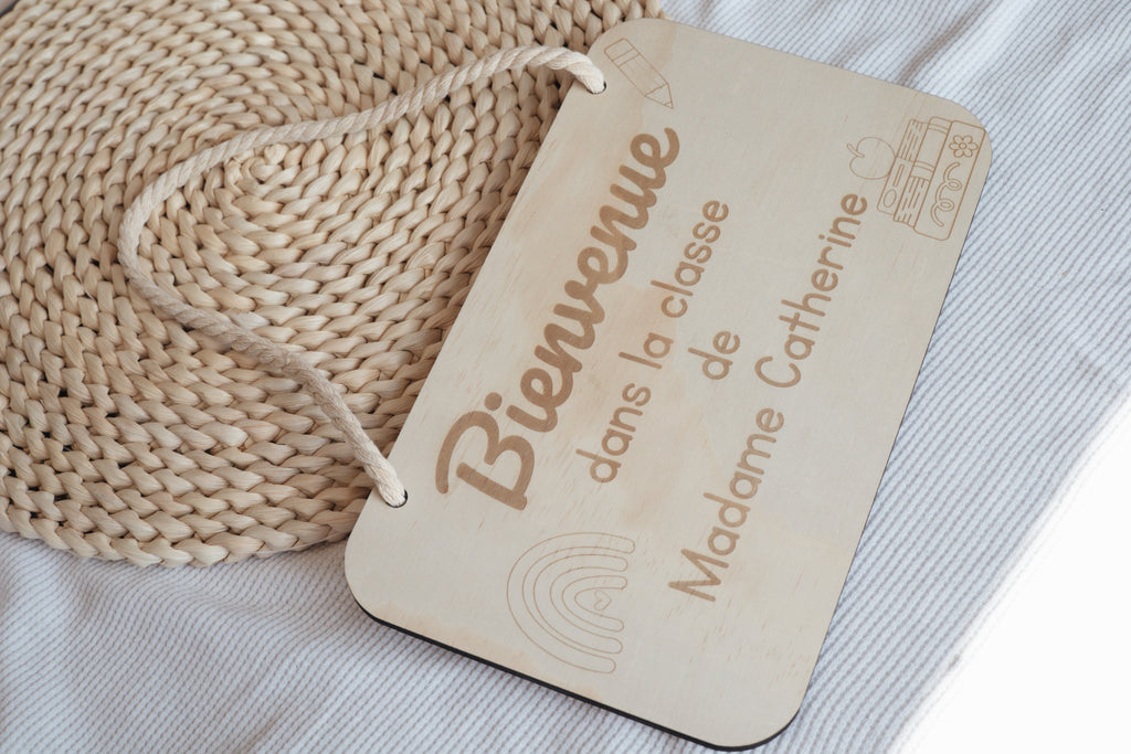 plaque décorative pour classe pour enseignante , personnalisé