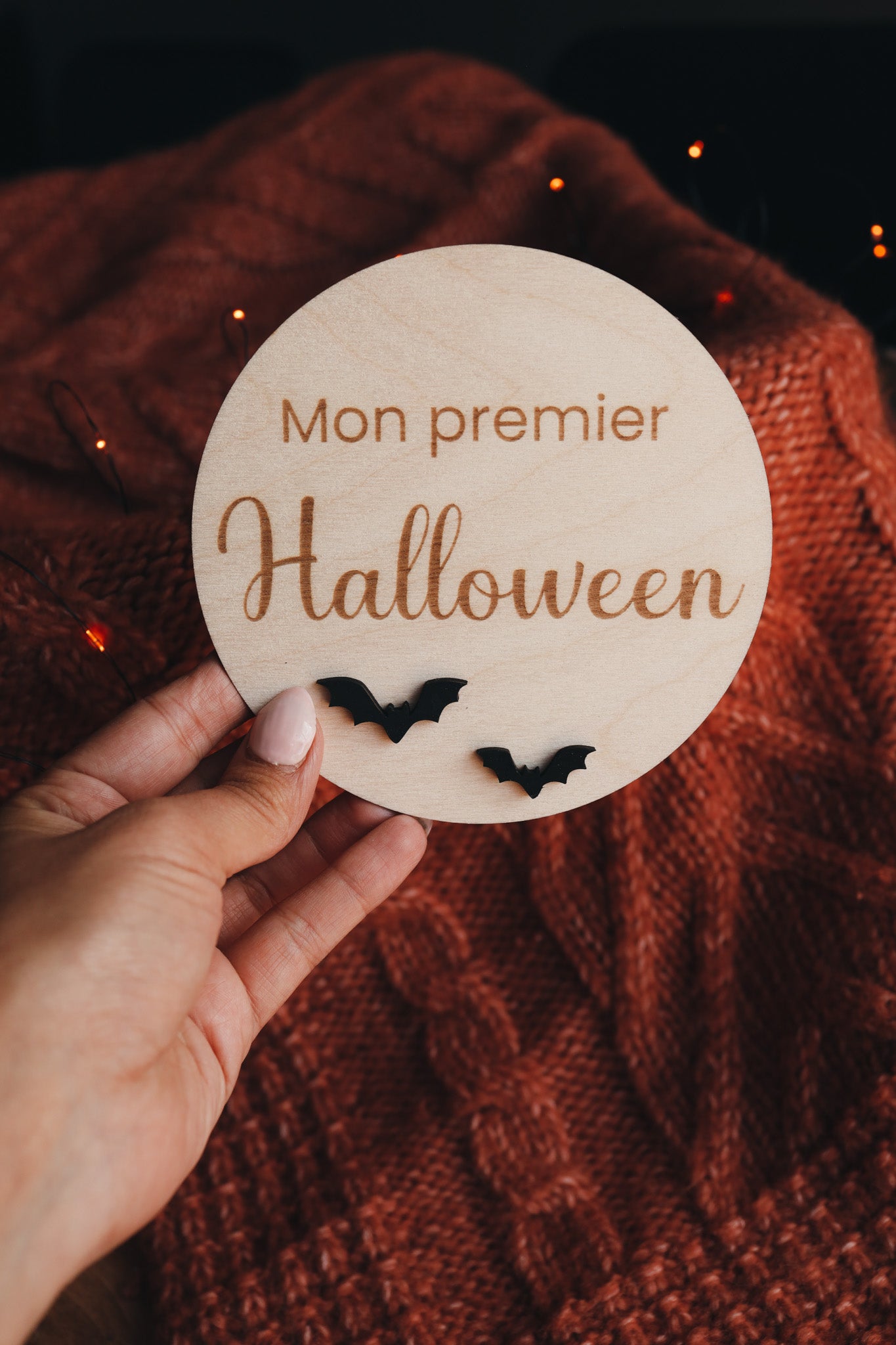 Mon premier Halloween Pastille de bois Souvenirs bébé Halloween collection