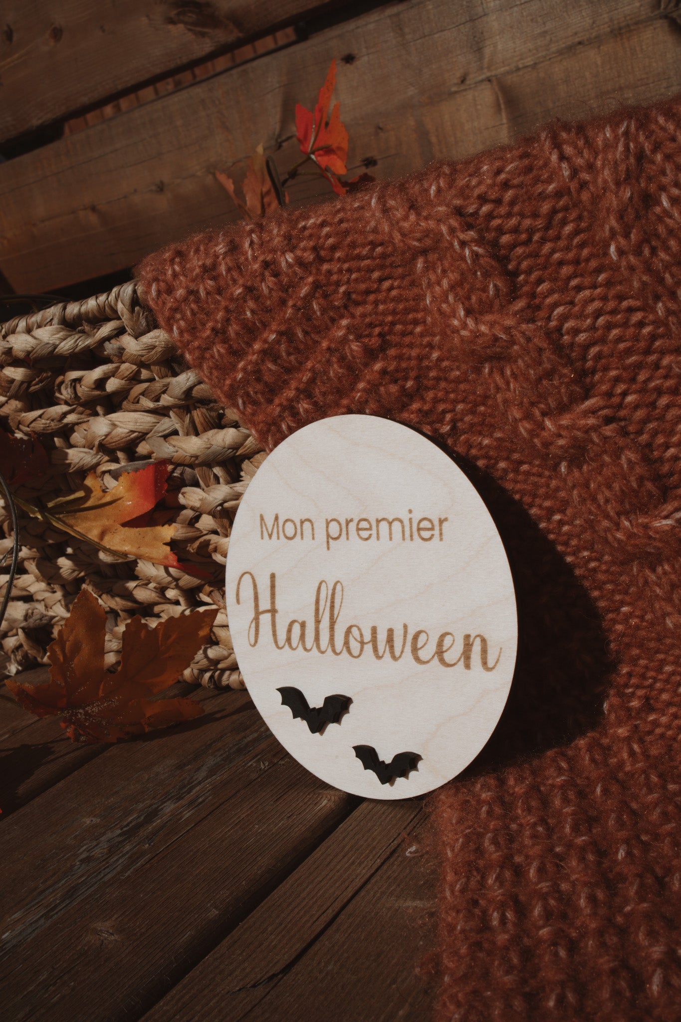 Mon premier Halloween Pastille de bois Souvenirs bébé Halloween collection