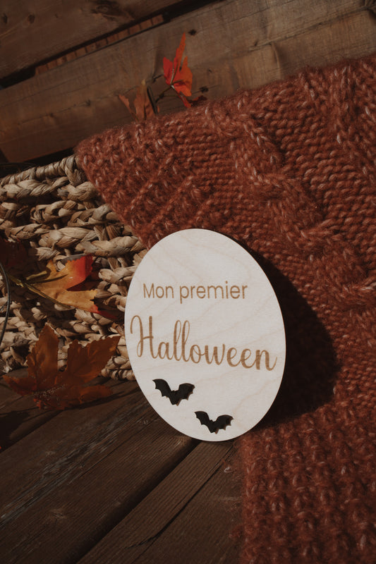 Mon premier Halloween Pastille de bois Souvenirs bébé Halloween collection