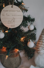 Notre premier Noël à la maison 2025 ornement de Noël en bois , souvenirs