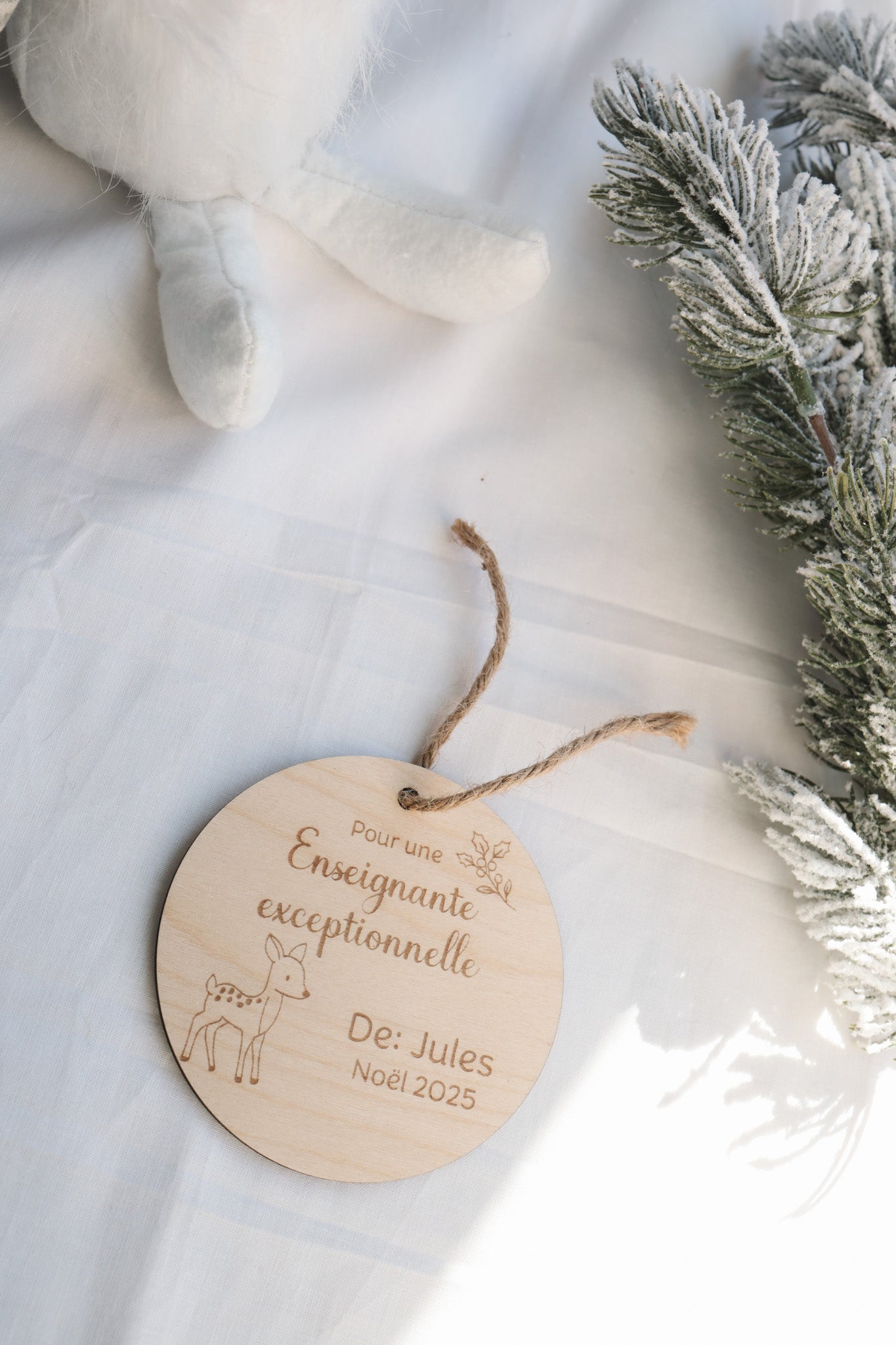 Cadeau éducatrice/enseignante exceptionnelle ornement de Noël 2025 personnalisé