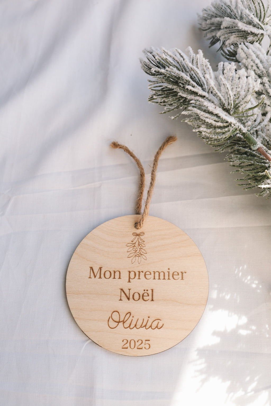 Mon premier Noël ornement de noël en bois personnalisée Noël 2025