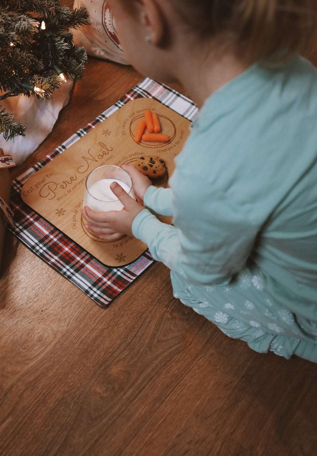 Planche pour le Père Noël gravé personnalisée Souvenirs Noël 2025