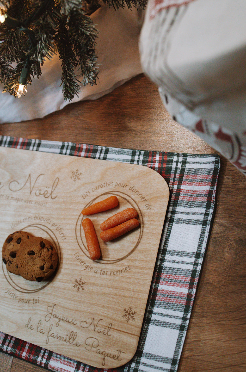 Planche pour le Père Noël gravé personnalisée Souvenirs Noël 2025