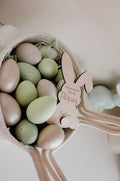 pastille de bois lapin, ma première fête de pâques personnalisé