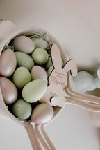 pastille de bois lapin, ma première fête de pâques personnalisé