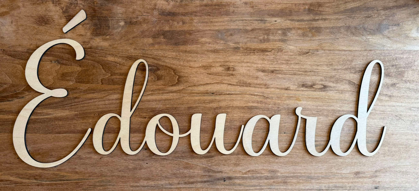 Prénom en bois, décoration mural en bois