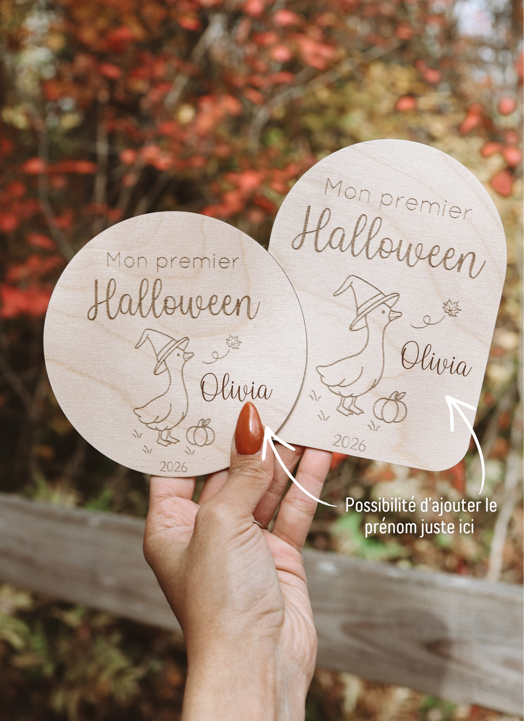 Pastille en bois - Mon premier Halloween